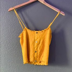 Yellow crop top shirt 🌼